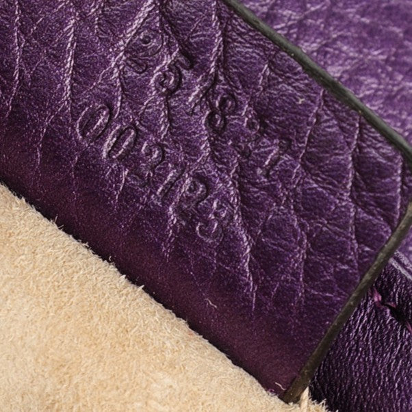 Metallic Pebbled Calfskin Small 1973 Chain Shoulder Bag Purple