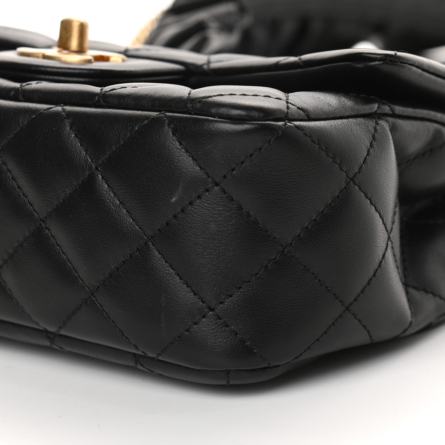 Chanel Lambskin Quilted Mini Romance Rectangular Flap Black 9 of 9