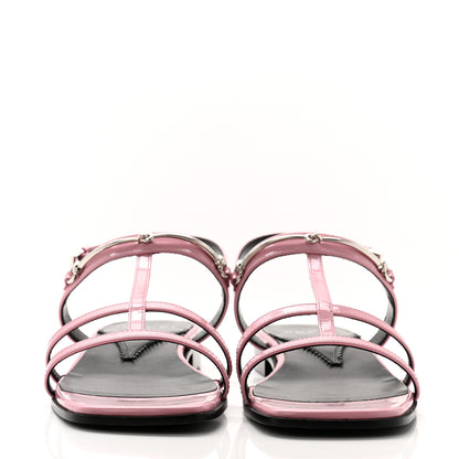 Gucci Calfskin Horsebit Divine Slingback Sandals 38.5 Pink 2 of 8
