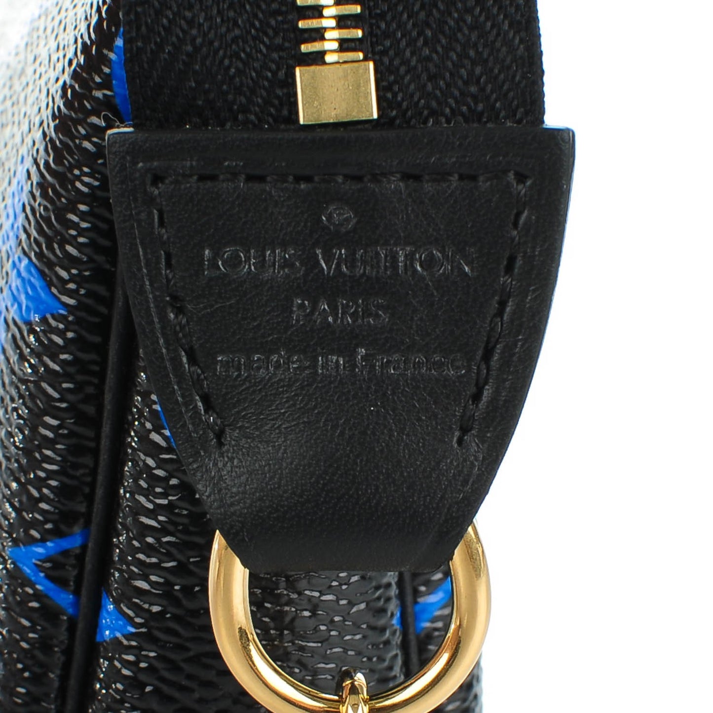 Colored Monogram Mini Pochette Accessories Blue Black