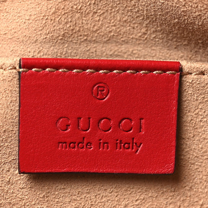 Gucci Calfskin Matelasse Small GG Marmont Chain Shoulder Bag Hibiscus Red 6 of 10
