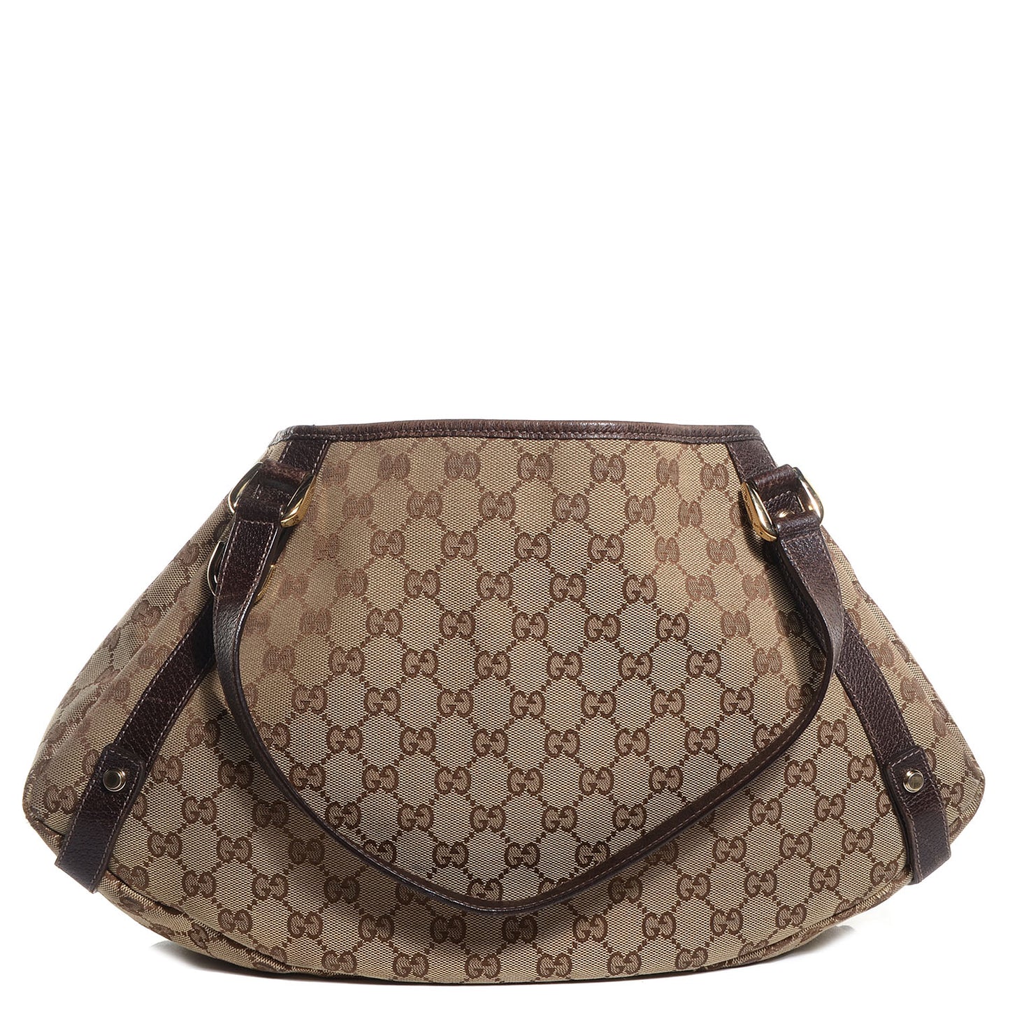 Monogram Medium Abbey Shoulder Bag Dark Brown