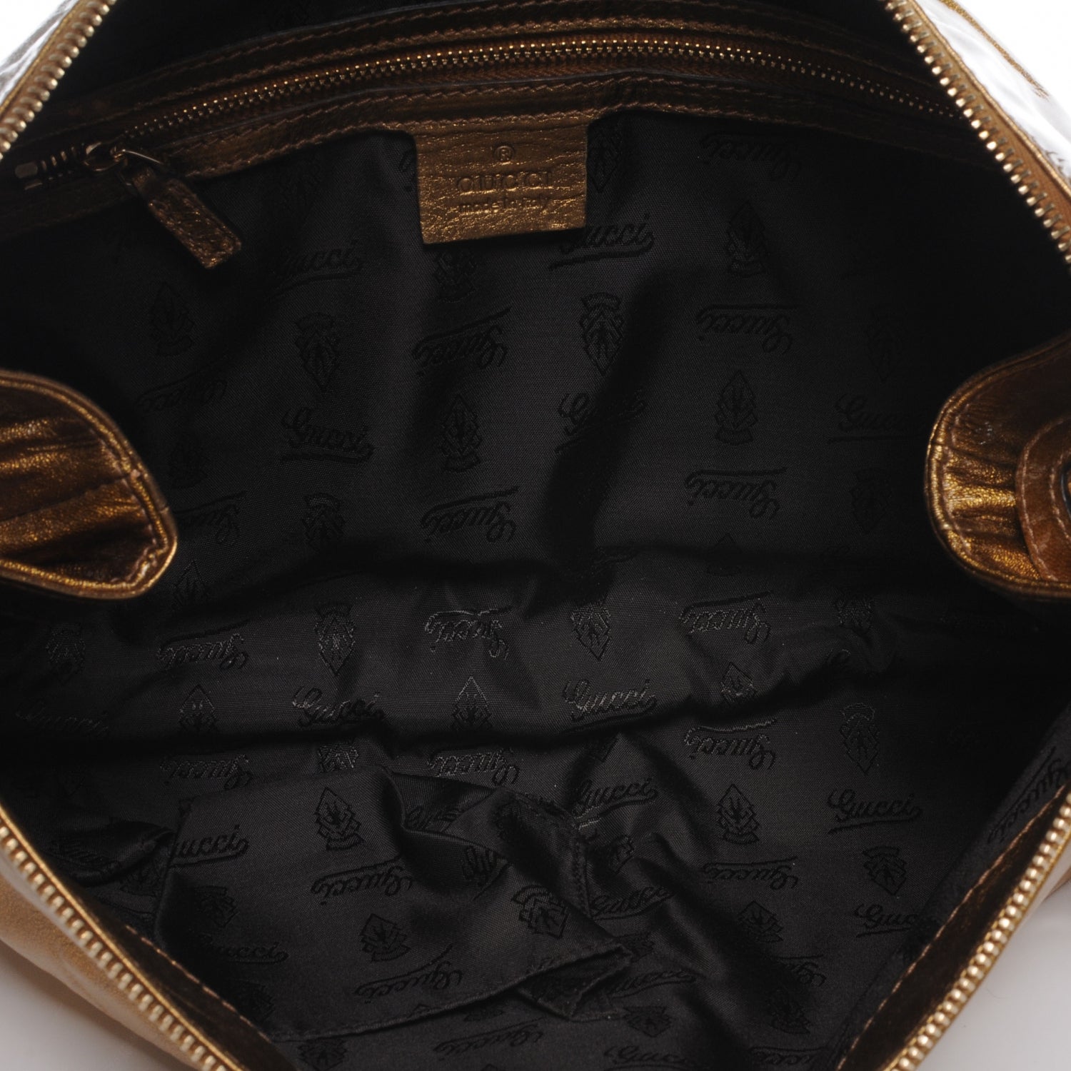 Gucci Patent Hysteria Large Clutch Metallic Gold 5 of 8
