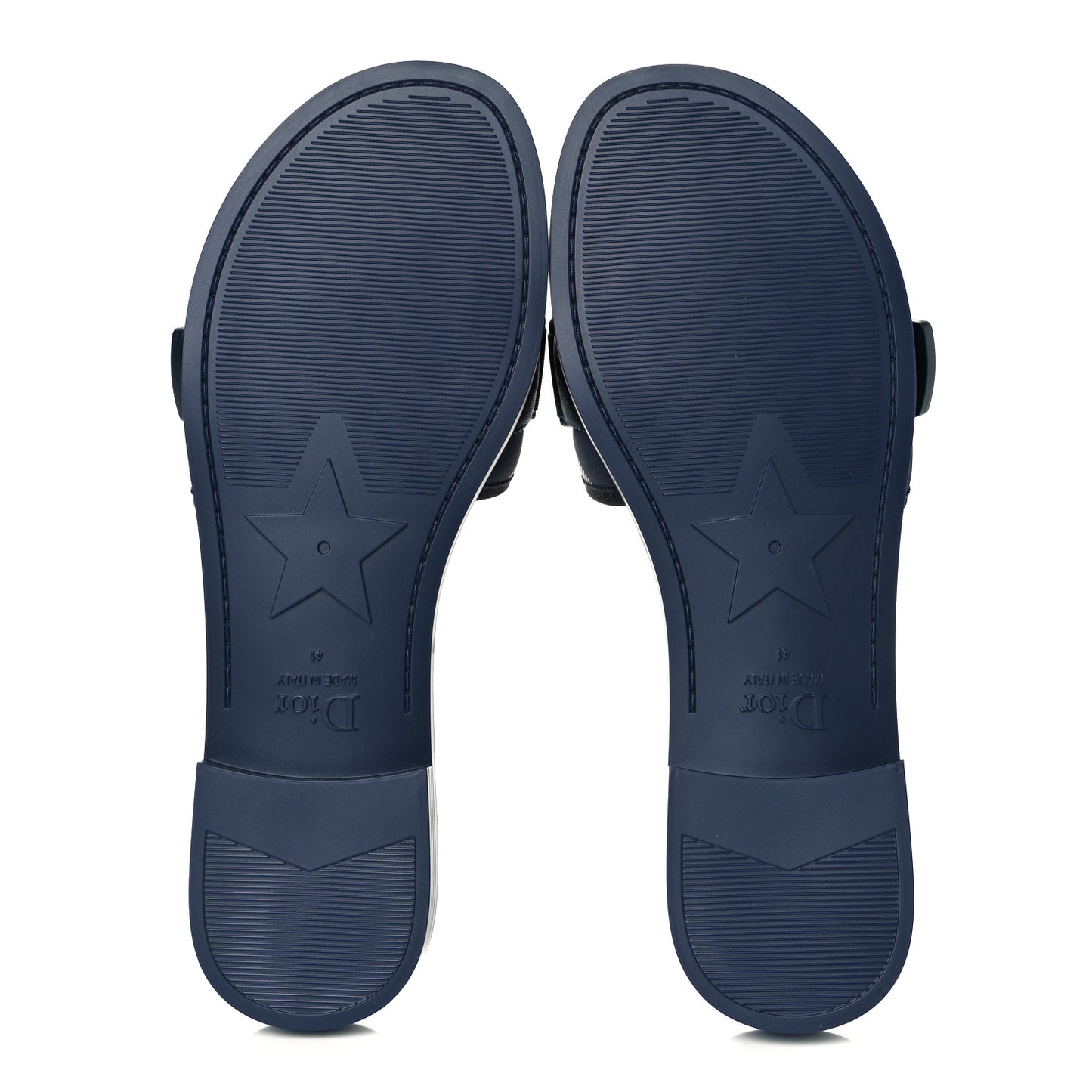 Technical Stretch Fabric Camouflage Dio(r)evolution Slide Sandals 41 Deep Blue