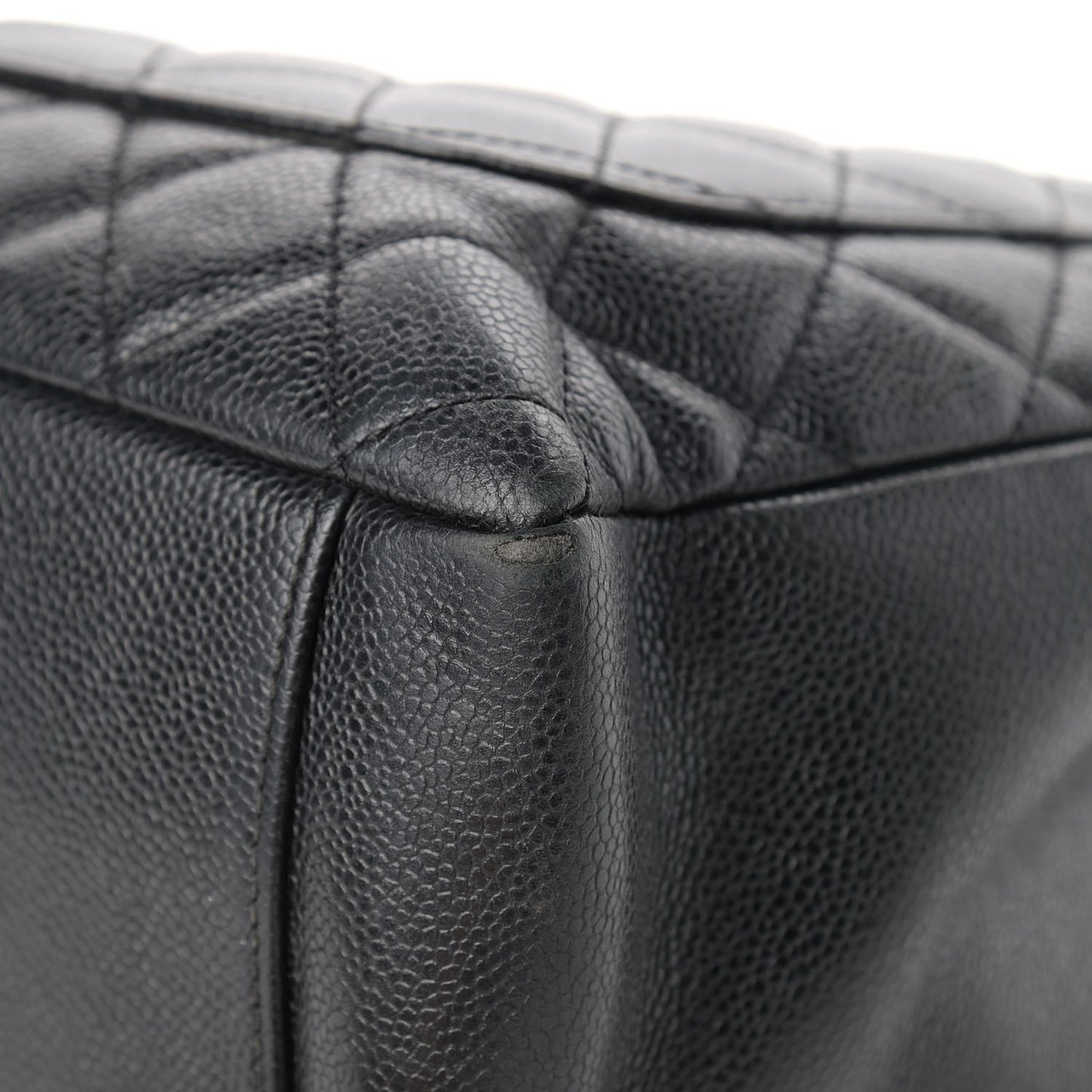 Caviar Quilted Grand Shopping Tote GST Black