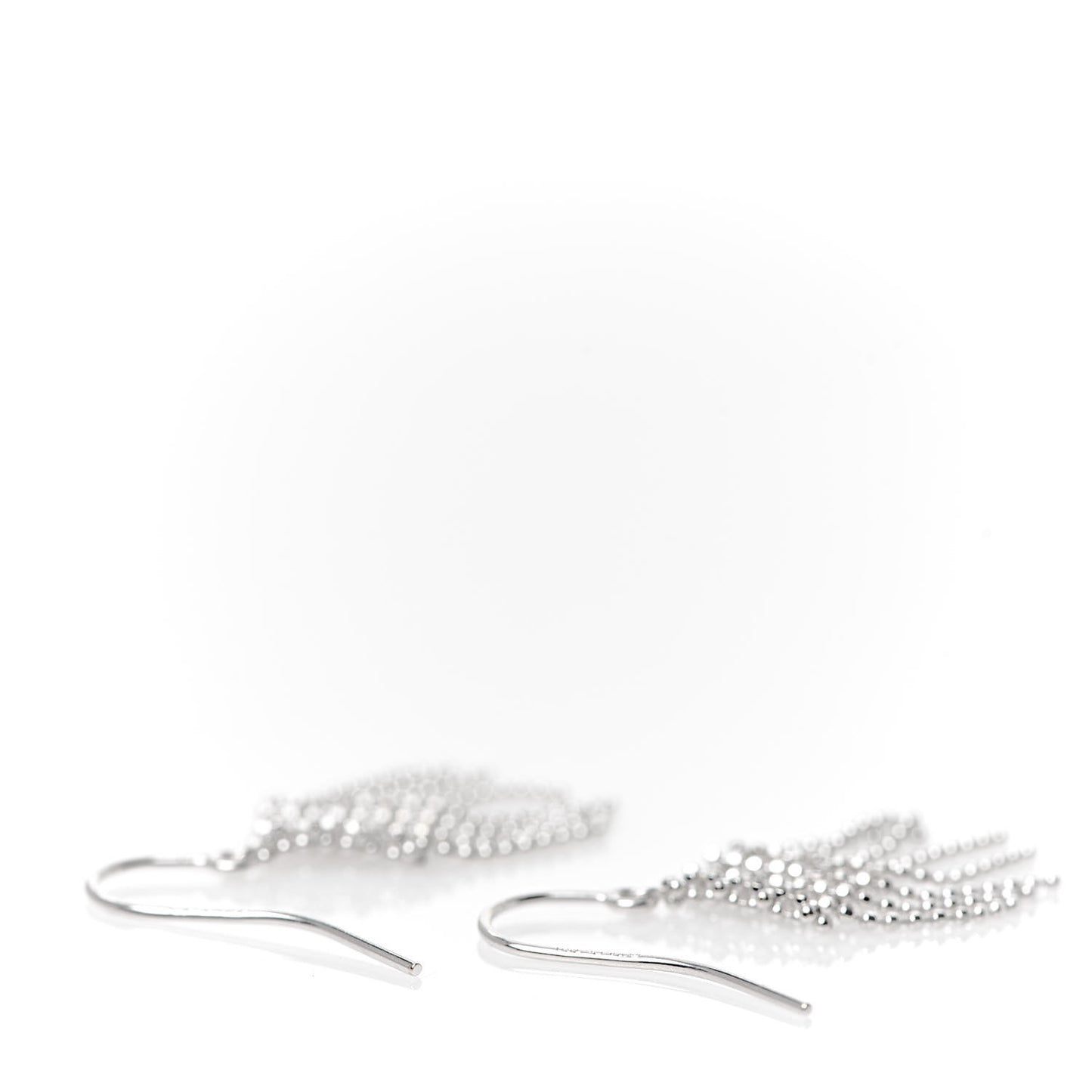 18K White Gold Fringe Earrings
