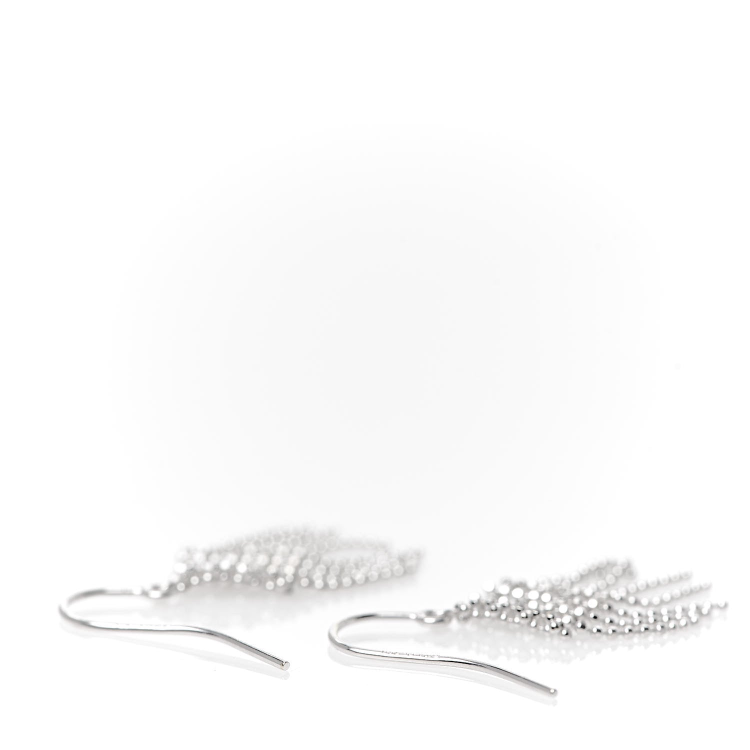 Tiffany 18K White Gold Fringe Earrings 3 of 5