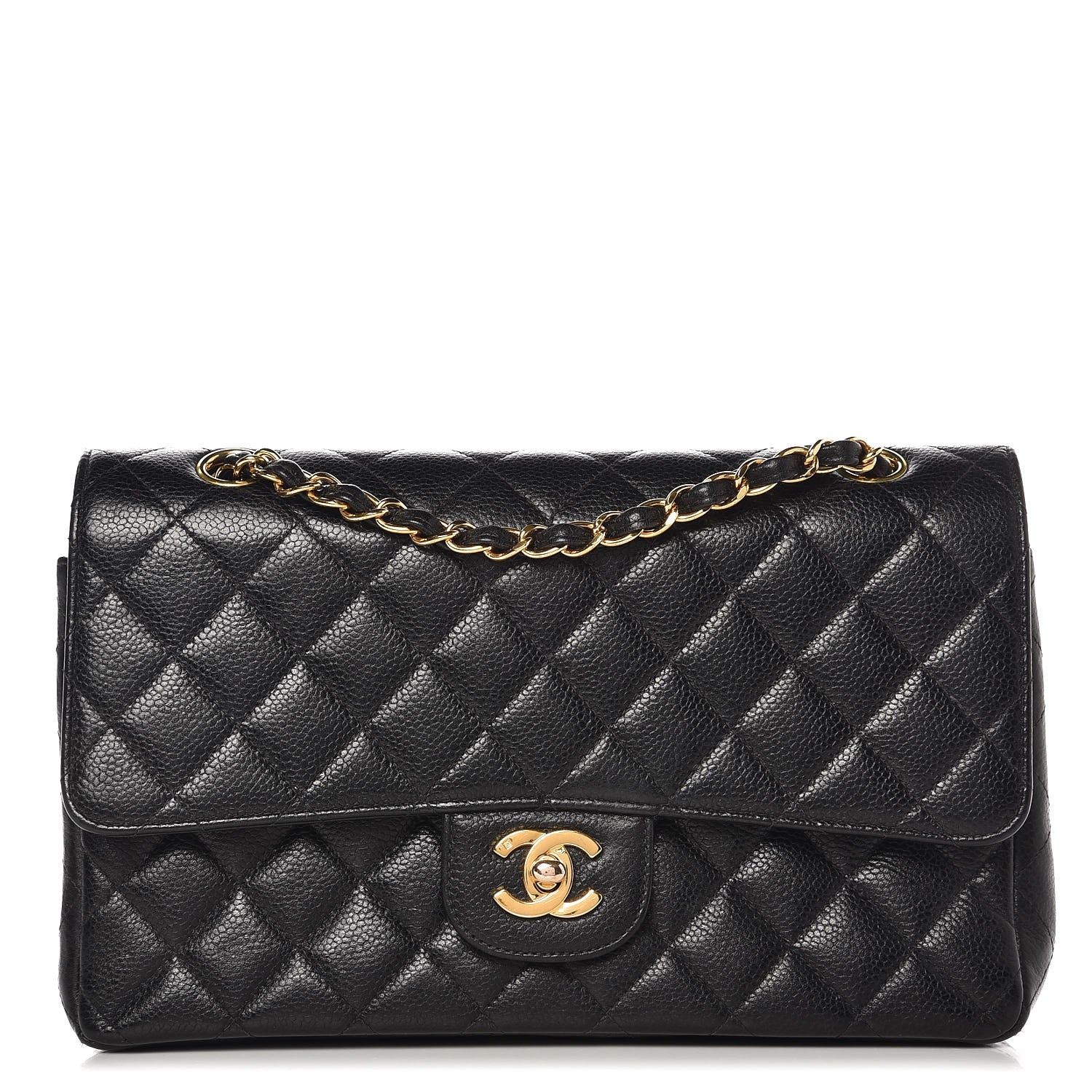 Chanel Caviar Quilted Medium Double Flap Black 1 of 9