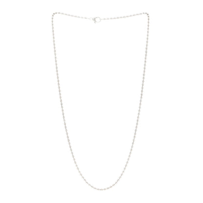 Tiffany Sterling Silver 2.5mm Bead Chain Necklace 18" 3 of 4
