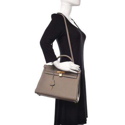 Hermes Togo Kelly Retourne 32 Gris Asphalte 2 of 10