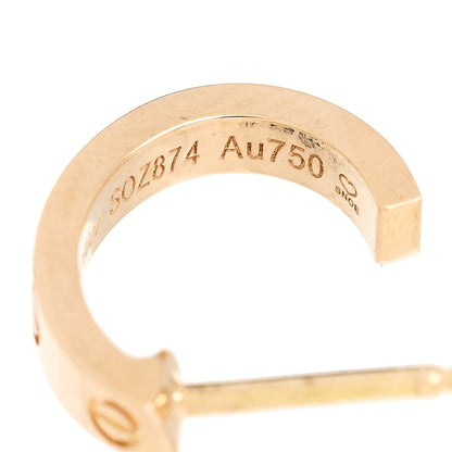 Cartier 18K Yellow Gold Small LOVE Hoop Earrings 5 of 6