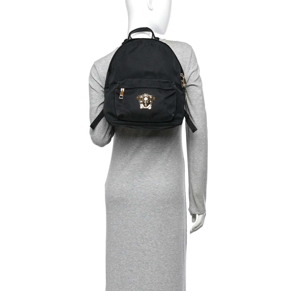 Nylon Mini Palazzo Backpack Black