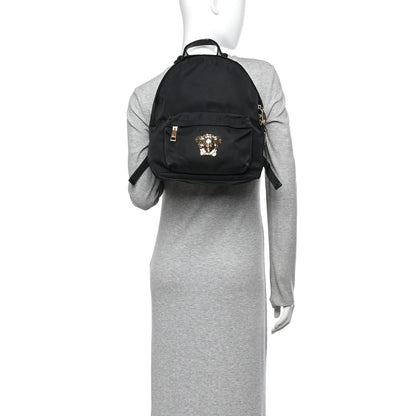 Versace Nylon Mini Palazzo Backpack Black 2 of 10