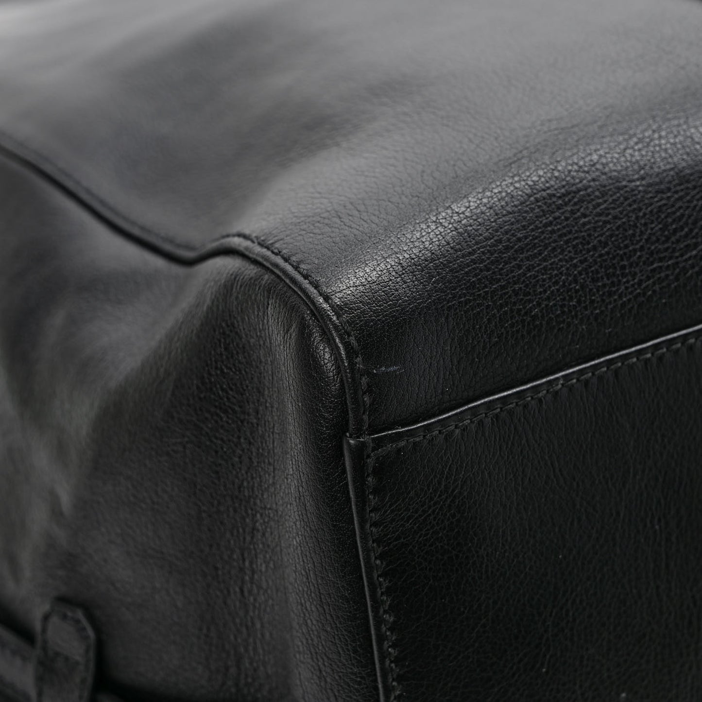 Calfskin Monochrome Medium Double G Tote Bag Black