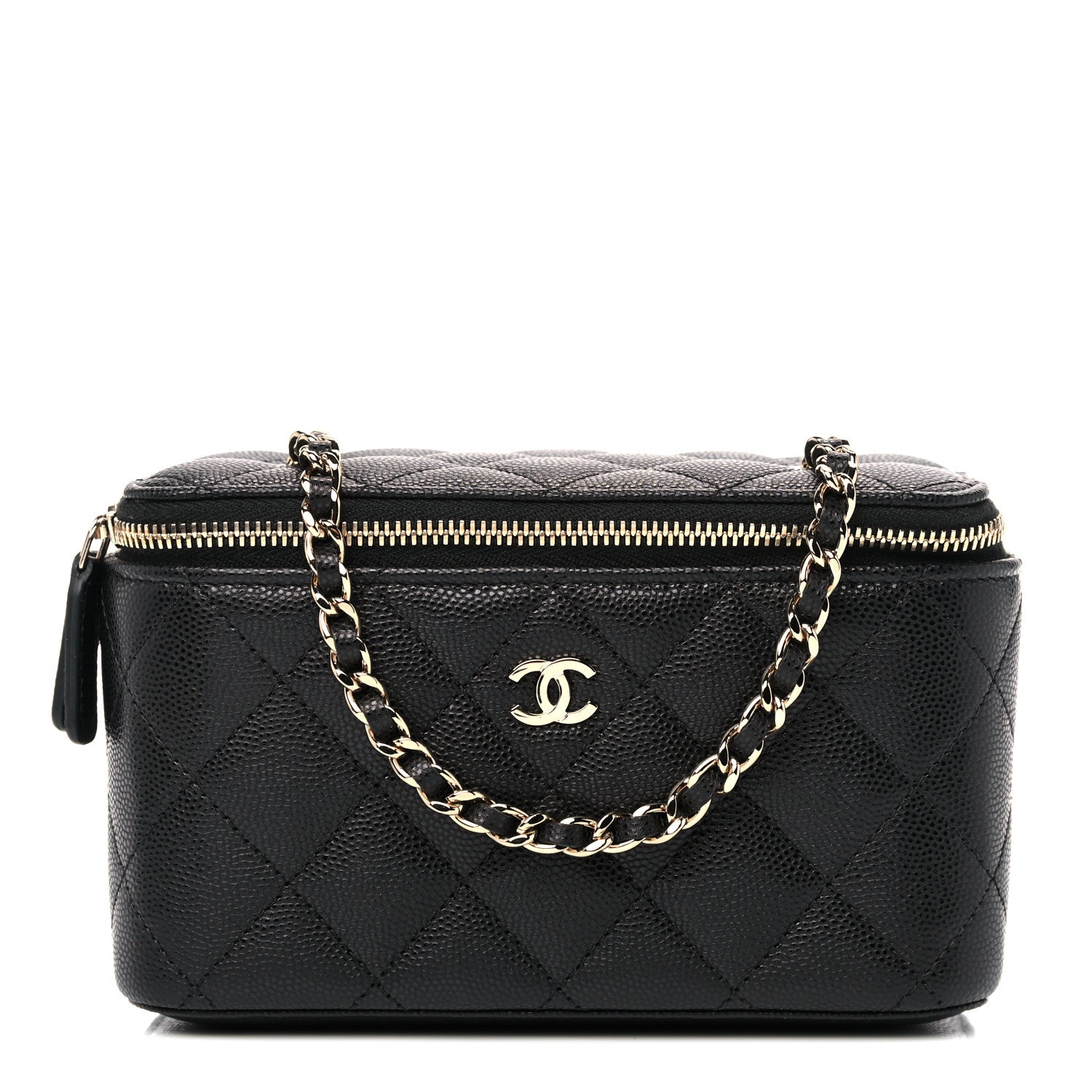 Chanel Caviar Quilted Small Vanity Case With Chain Black 1 of 10