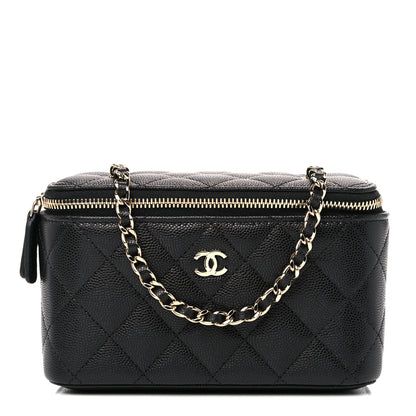 Chanel Caviar Quilted Small Vanity Case With Chain Black 1 of 10