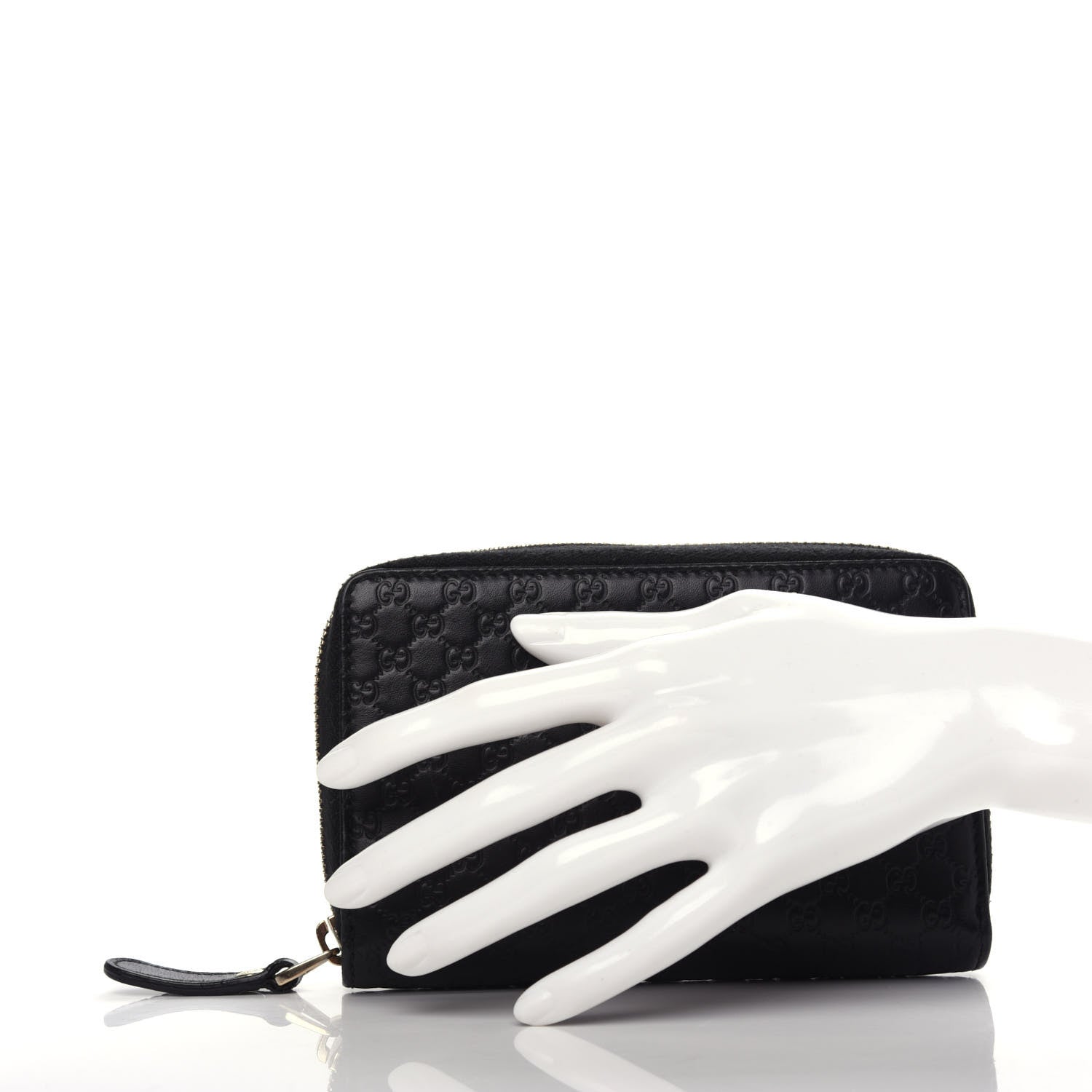 Gucci Soft Microguccissima Zip Around Organizer Wallet Black 2 of 9