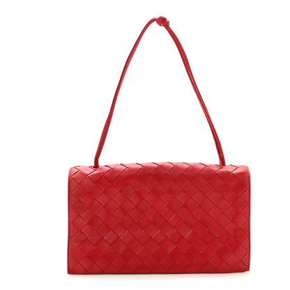 Bottega Veneta Nappa Intrecciato Trio Pouch On Strap Red 1 of 10
