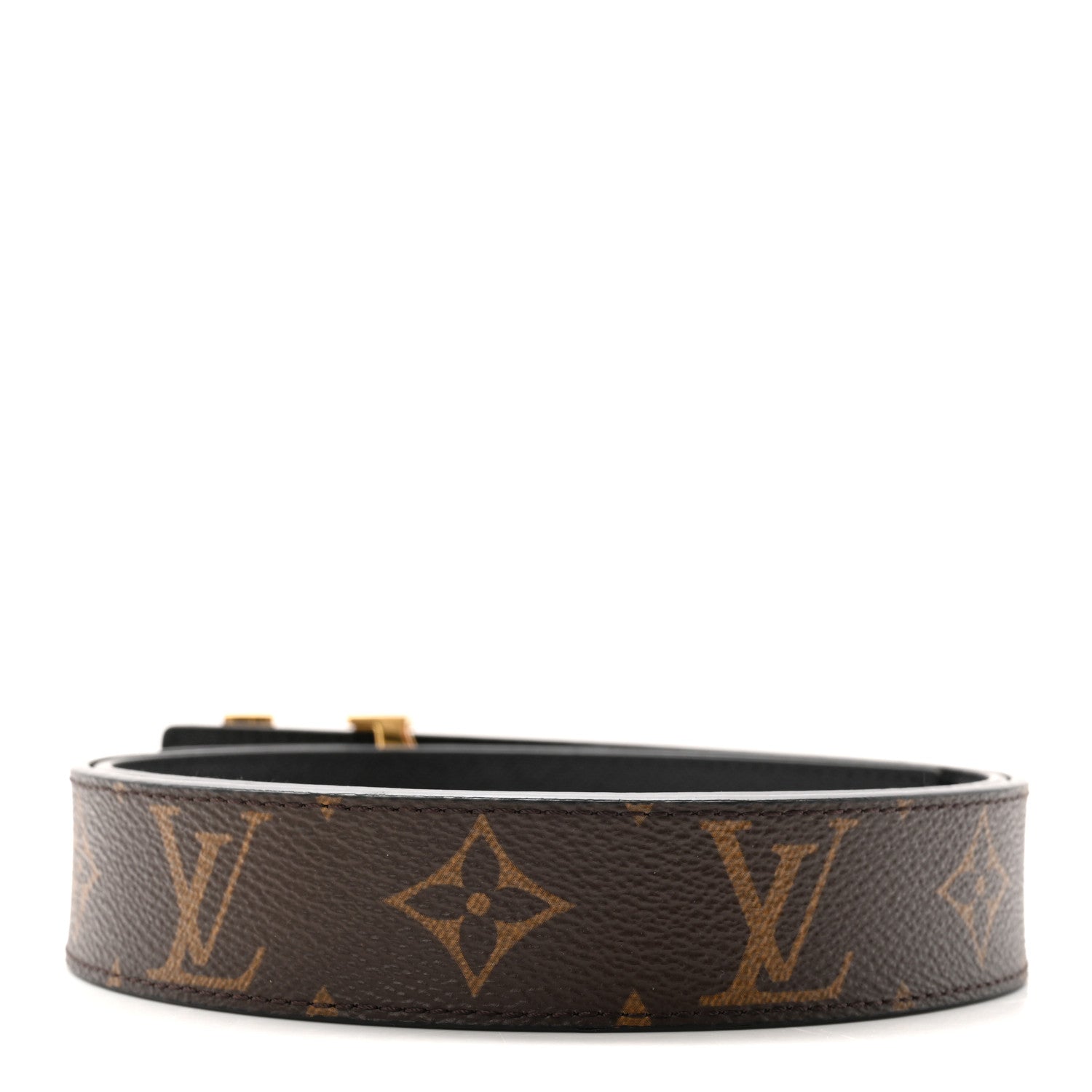 Louis Vuitton Calfskin Monogram 40mm LV Initiales Reversible Belt 85 34 Black 2 of 5