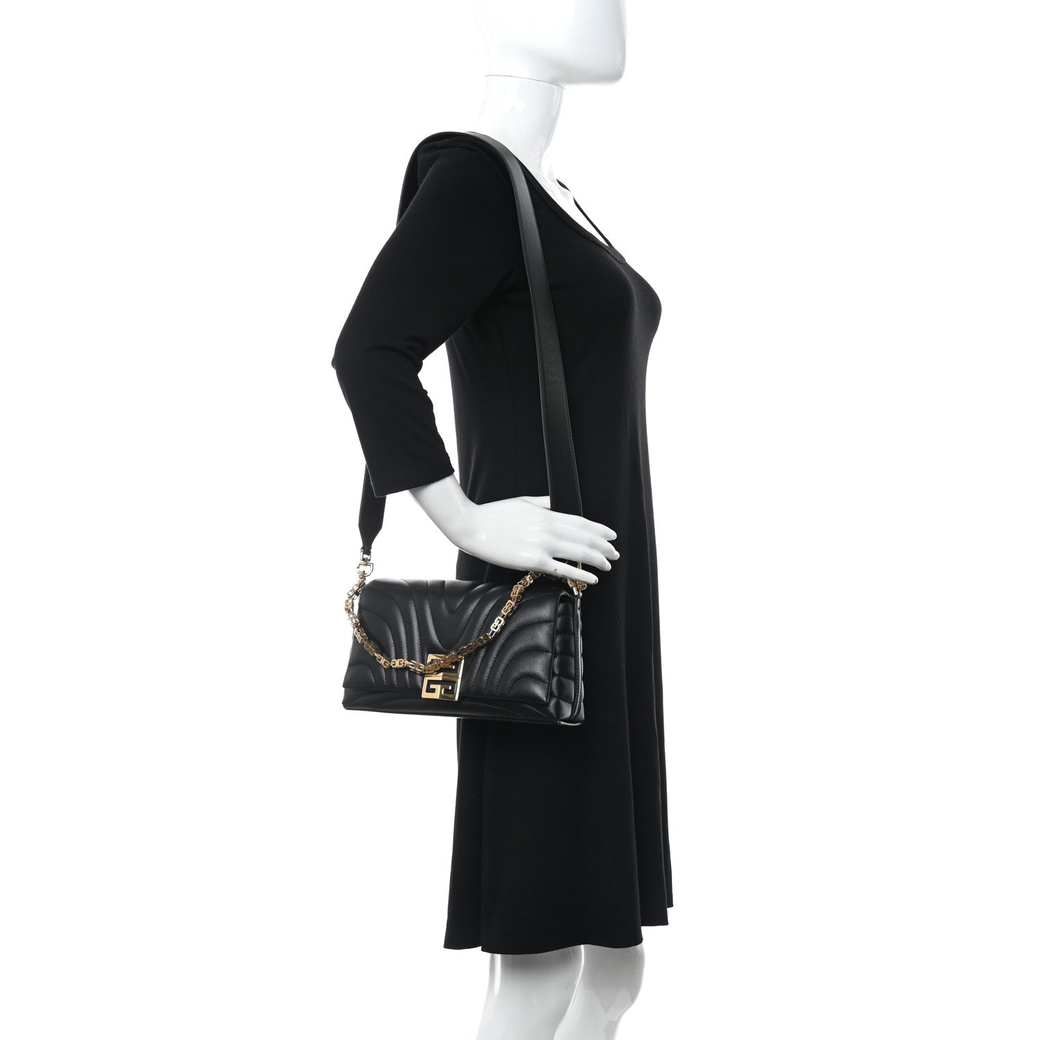 Givenchy Calfskin Quilted Small 4G Shoulder Bag Black 2 of 10