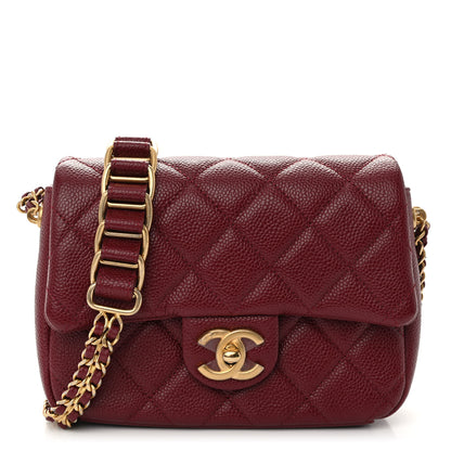 Chanel Caviar Quilted Mini Chain Soul Flap Burgundy 1 of 11