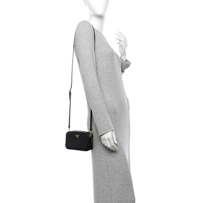 Prada Saffiano Mini Camera Crossbody Bag Black 2 of 10