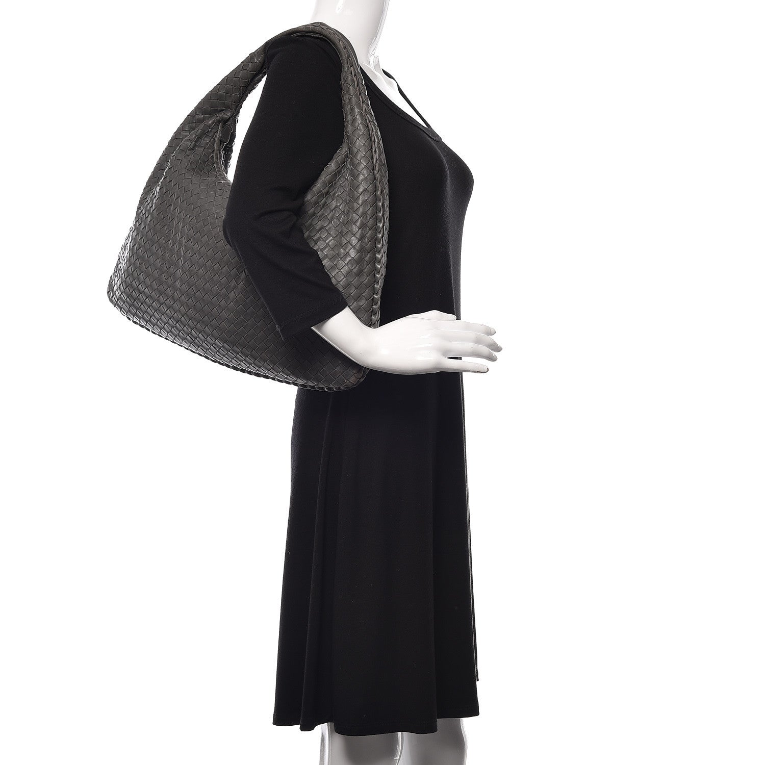 Bottega Veneta Nappa Intrecciato Large Veneta Hobo Grey 2 of 12