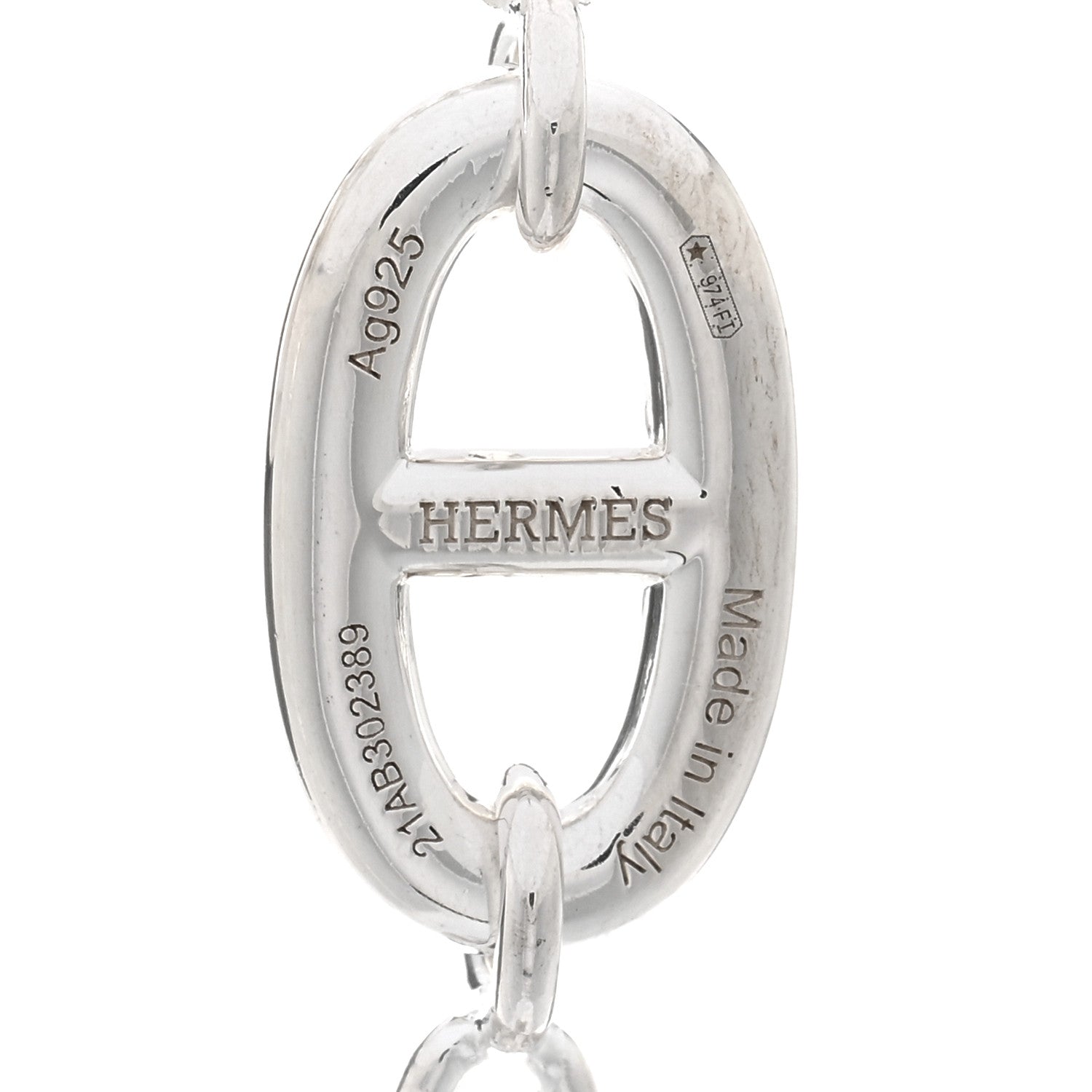 Hermes Sterling Silver Farandole Necklace 80 4 of 5