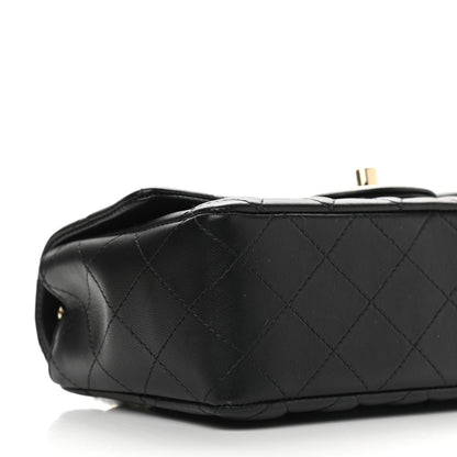 Chanel Lambskin Quilted Mini Rectangular Flap Black 9 of 11