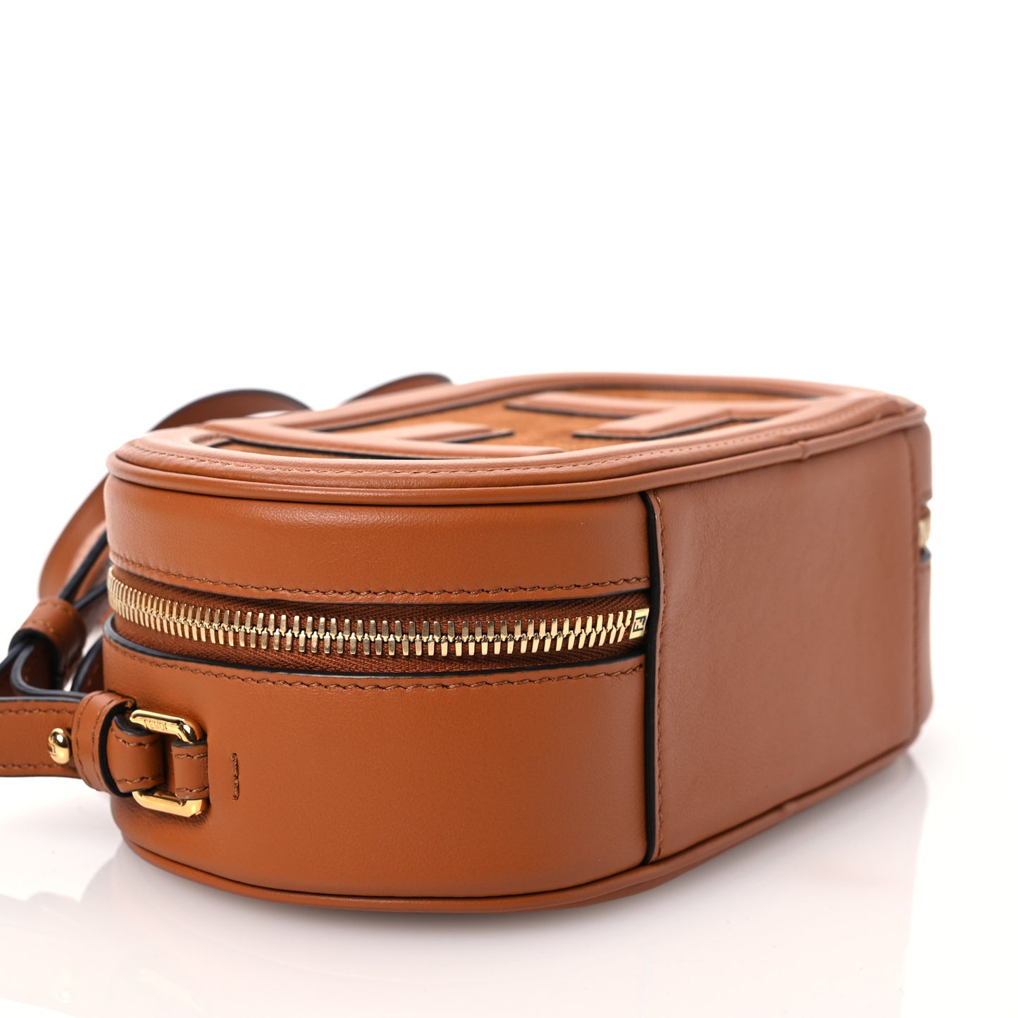 Vitello Grace Camoscio O'Lock Mini Camera Case Cuoio