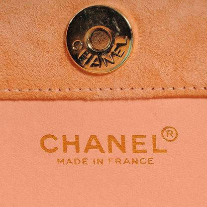Chanel Suede Top Handle Flap Satchel Peach 7 of 7
