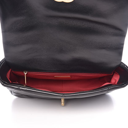 Chanel Lambskin Quilted Large 19 Flap Black 5 of 11