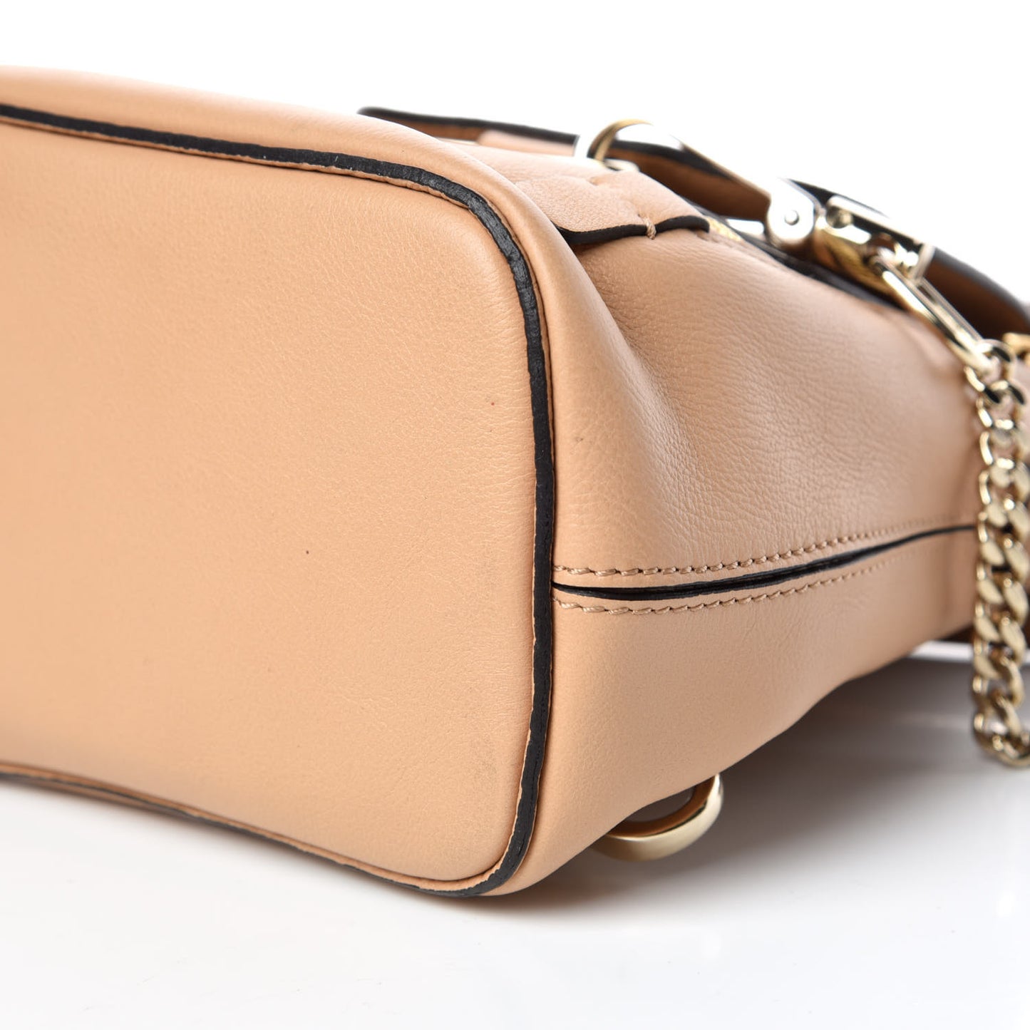 Suede Calfskin Mini Faye Backpack Blush Nude
