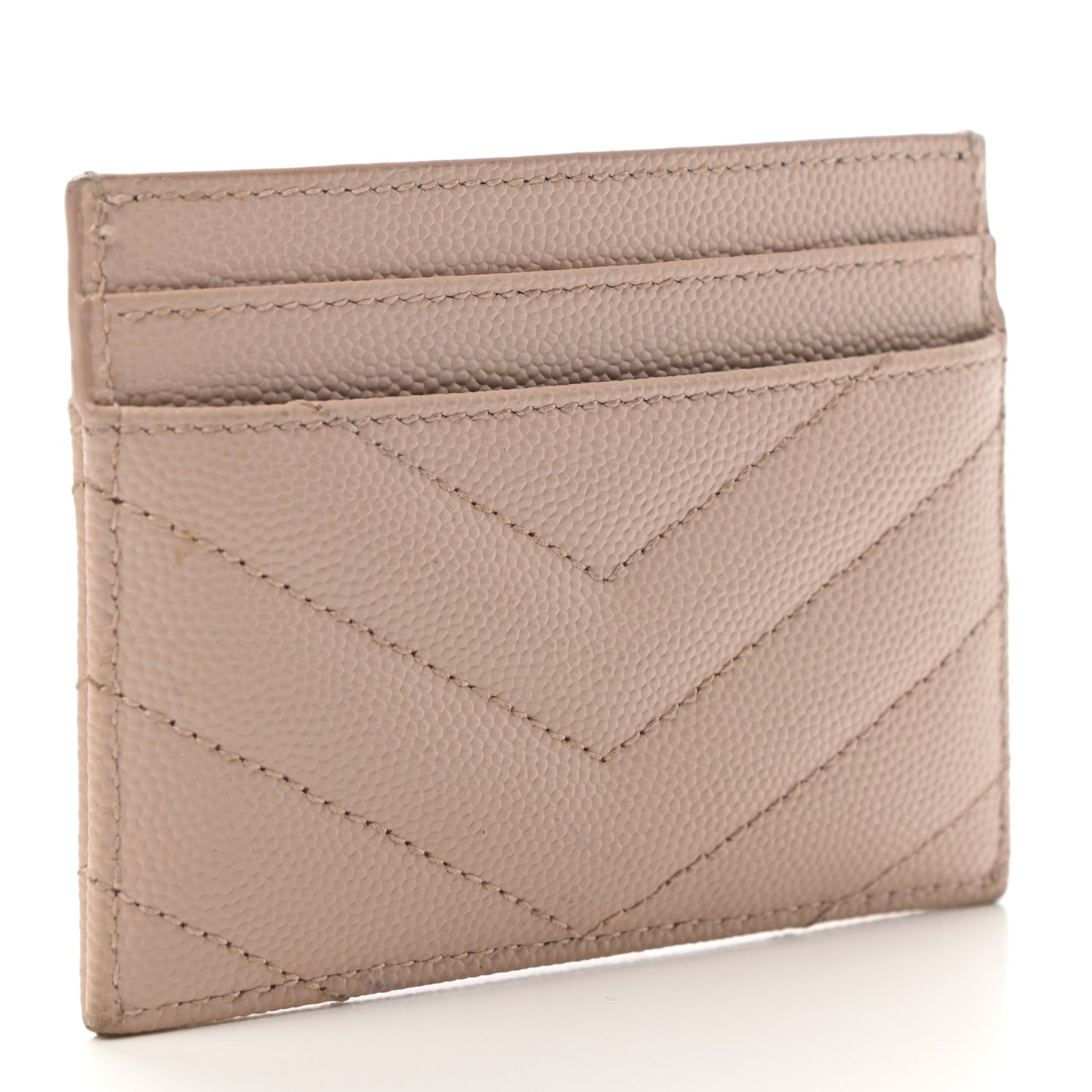 Grain De Poudre Matelasse Chevron Monogram Credit Card Case Marble Pink