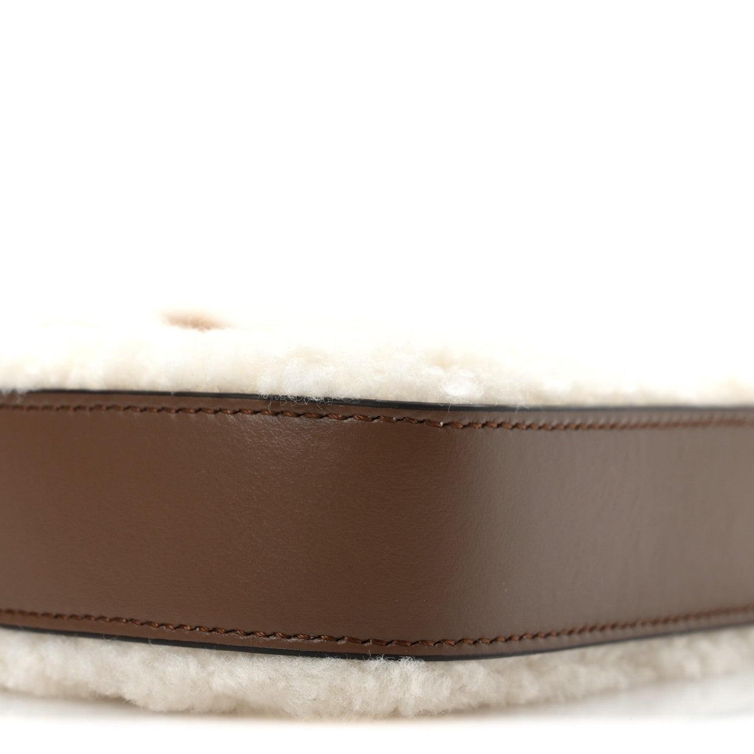 Fendi Shearling Toast Bag White 9 of 10