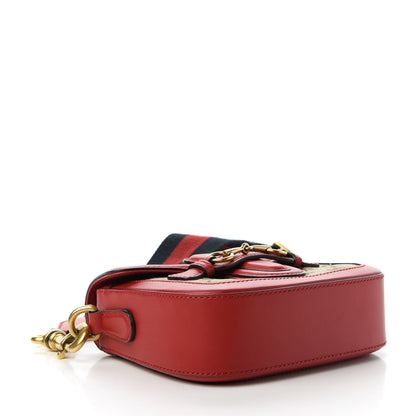 Gucci Monogram Ruinart Calfskin Small Lady Web Shoulder Bag Beige Ebony Hibiscus Red 4 of 11