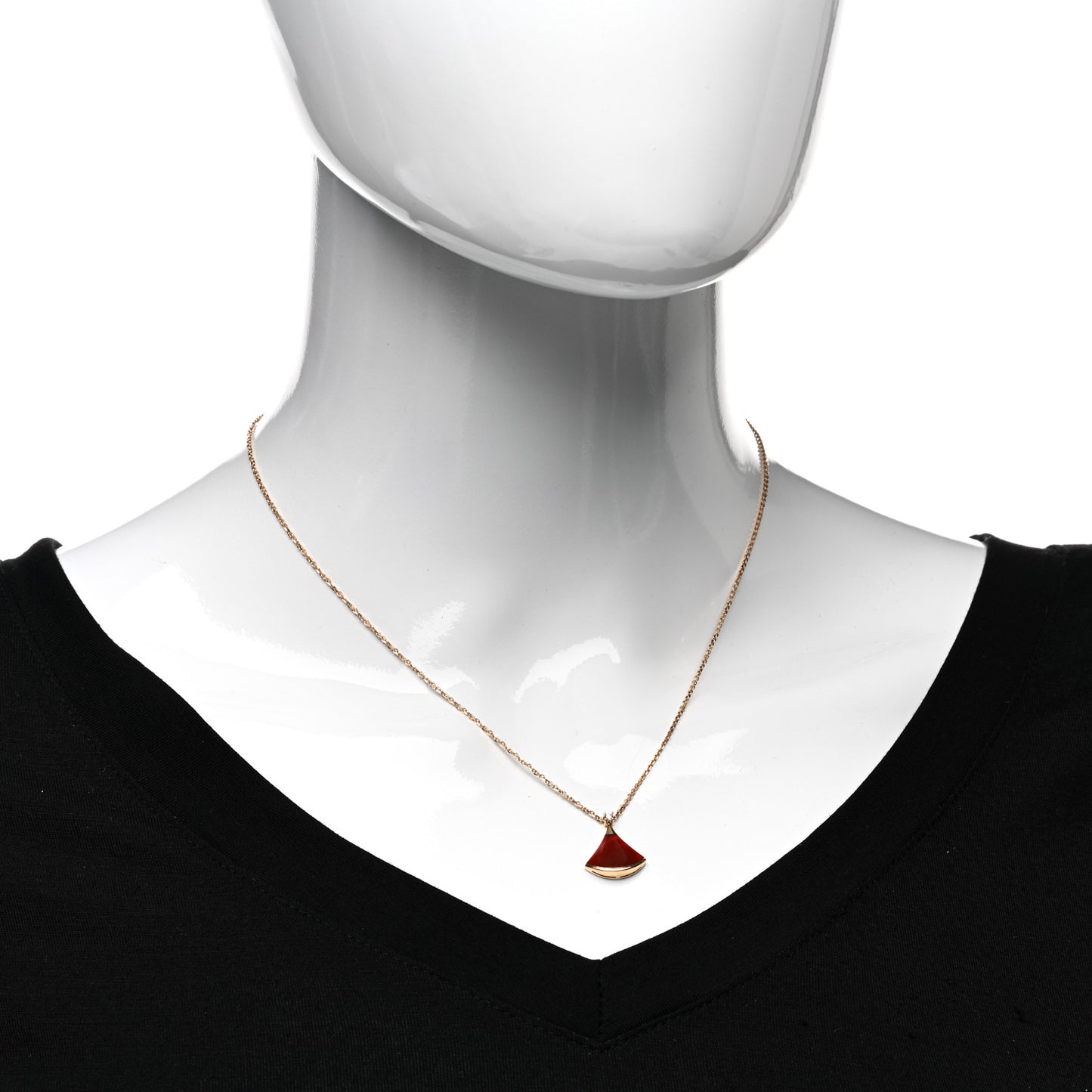 18K Rose Gold Diamond Carnelian Divas' Dream Pendant Necklace