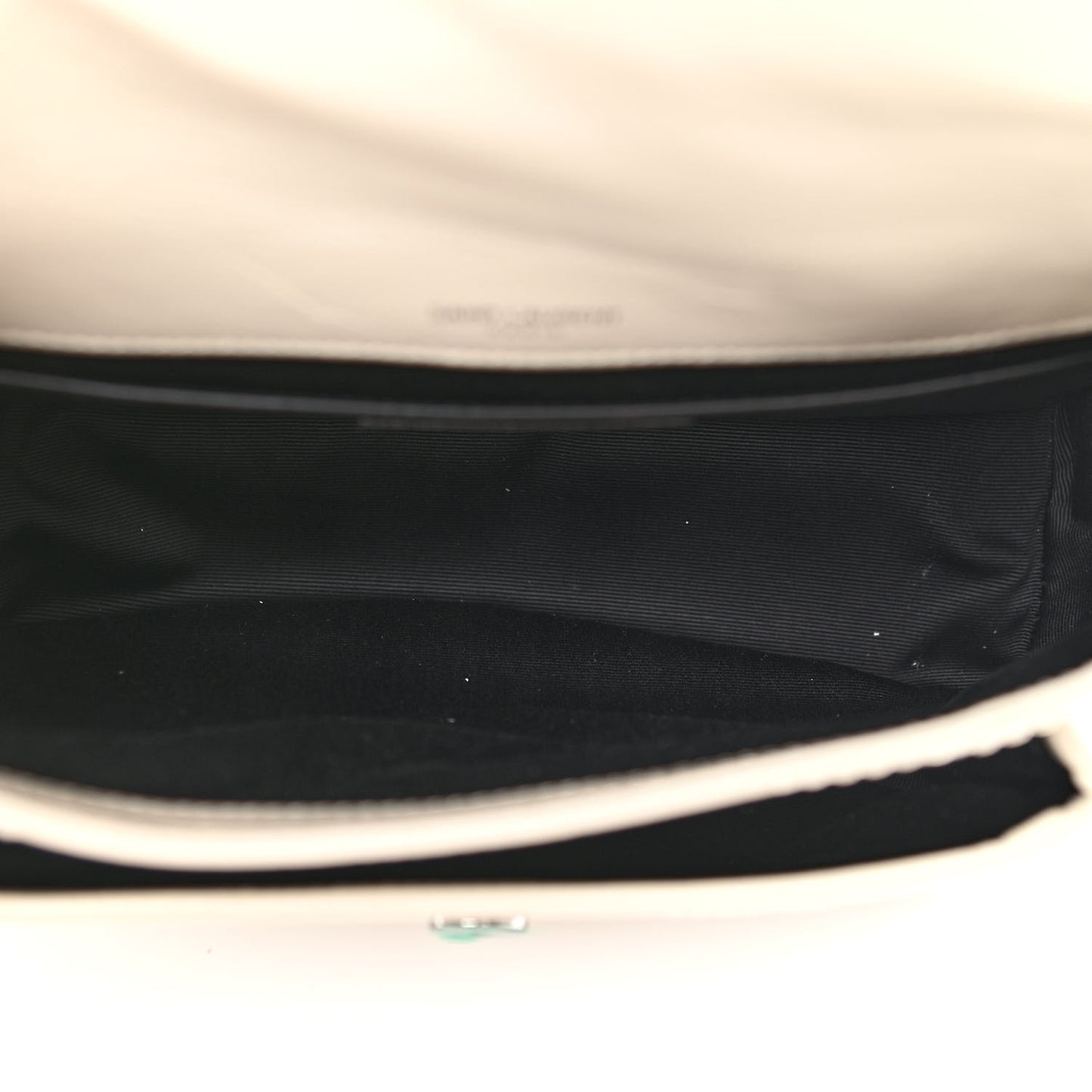 Crinkled Calfskin Matelasse Monogram Baby Niki Chain Satchel Ivory