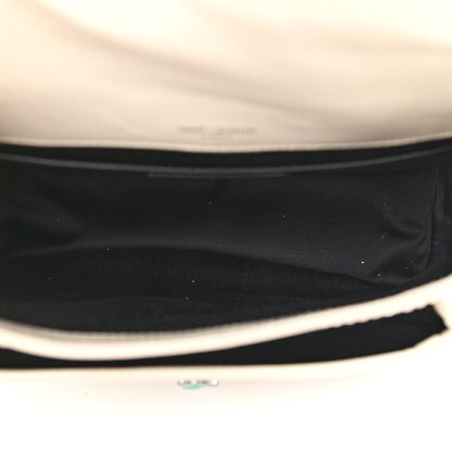 Saint Laurent Crinkled Calfskin Matelasse Monogram Baby Niki Chain Satchel Ivory 4 of 9
