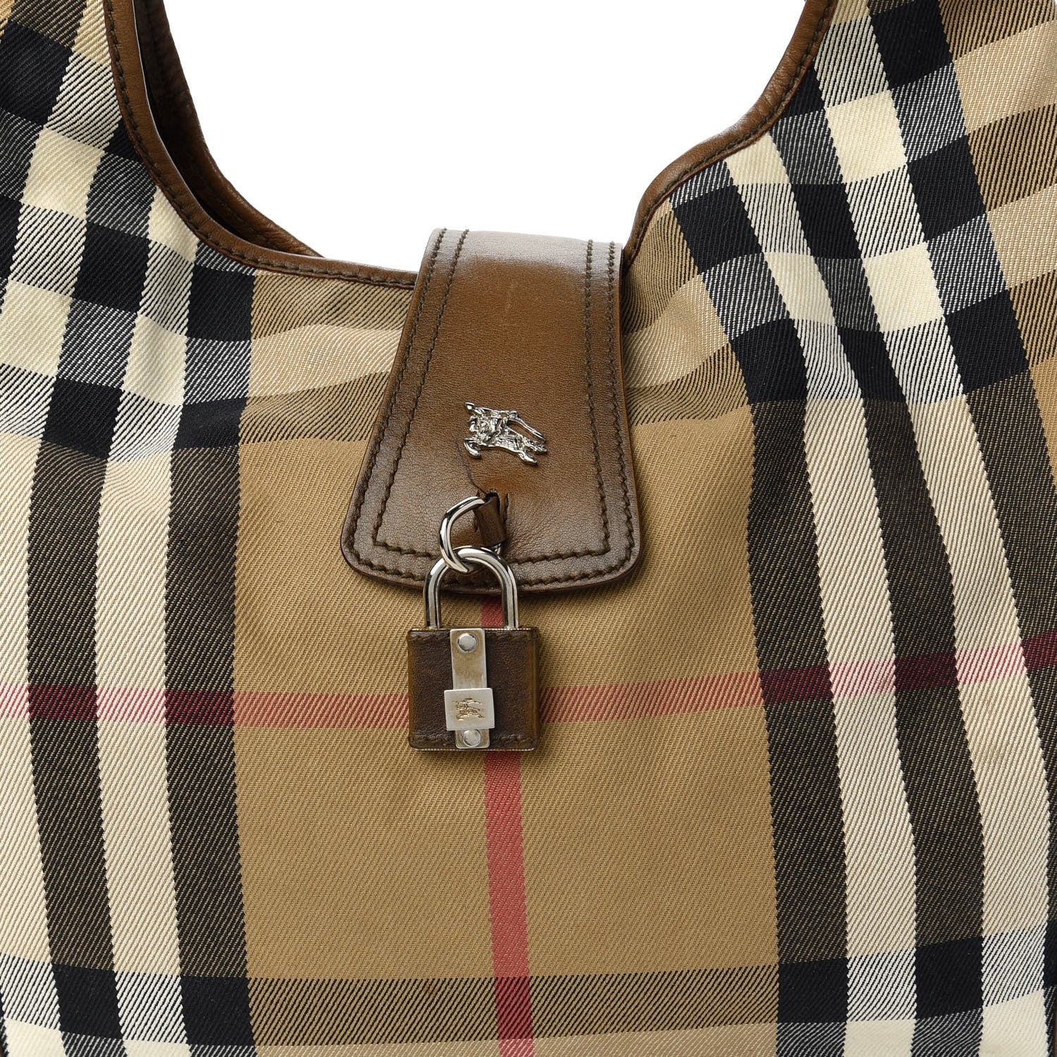Burberry House Check Brook Hobo Brown 10 of 11
