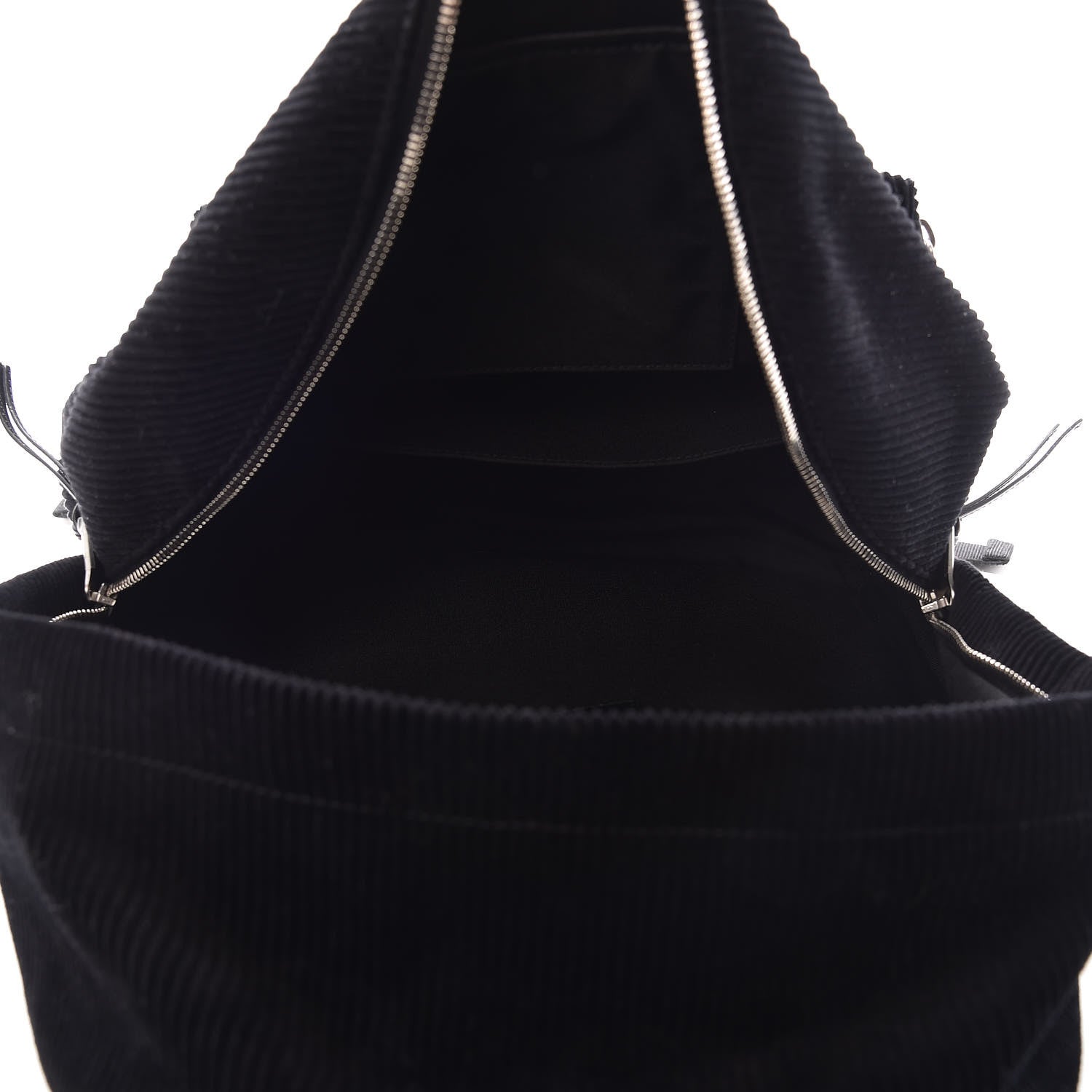 Saint Laurent Velvet Corduroy City Backpack Black 5 of 9