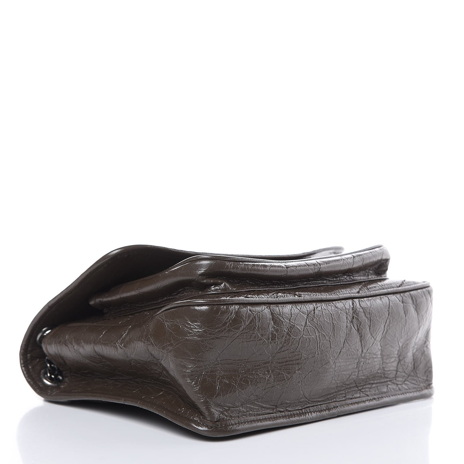 Saint Laurent Crinkled Calfskin Matelasse Monogram Medium Niki Chain Satchel Faggio 4 of 8