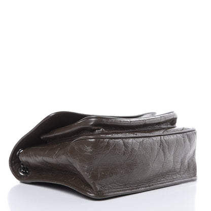 Saint Laurent Crinkled Calfskin Matelasse Monogram Medium Niki Chain Satchel Faggio 4 of 8