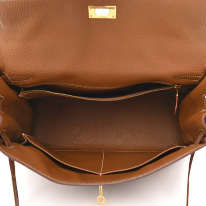 Hermes Togo Kelly Retourne 35 Gold 5 of 14