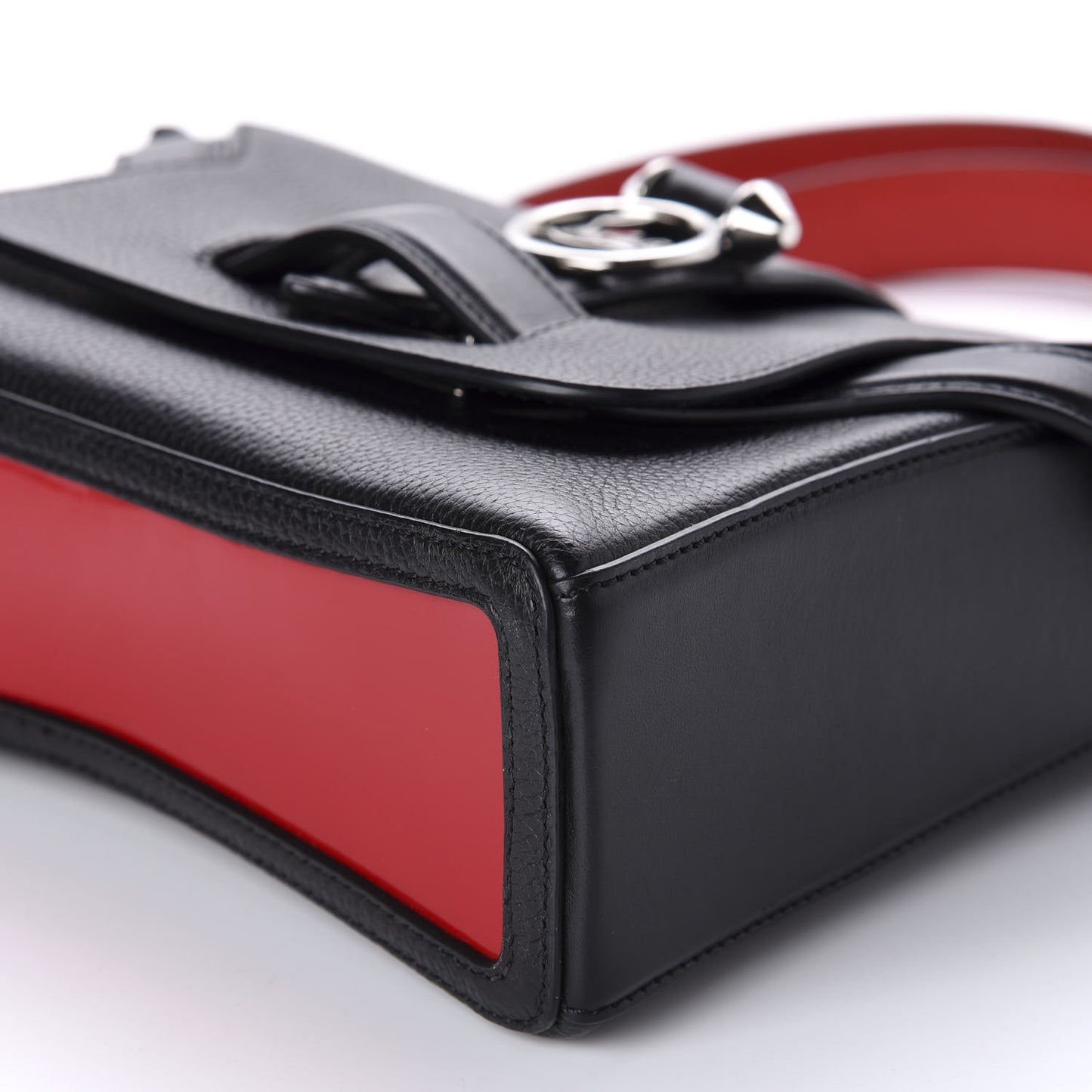 Pebbled Calfskin Small Rubylou Shoulder Bag Black