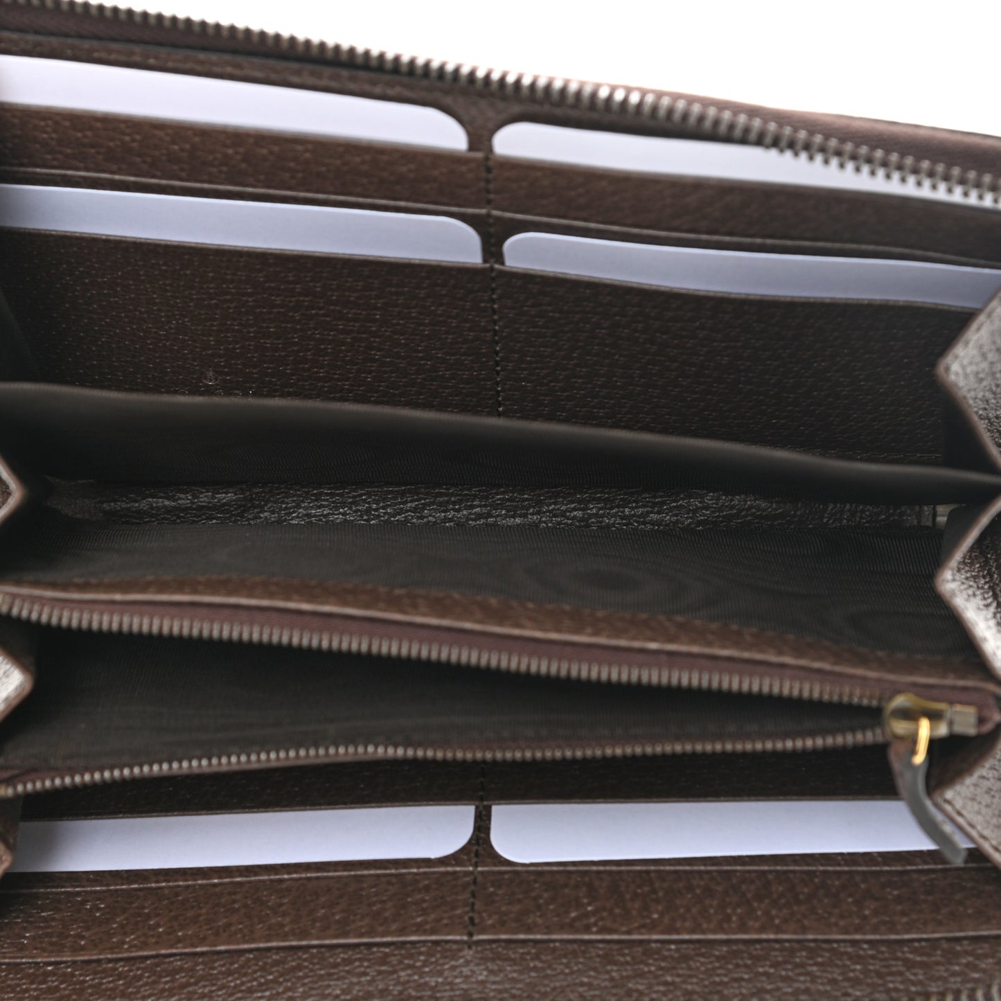 GG Supreme Monogram Equestrian Diana Zip Around Continental Wallet Beige Ebony Multicolor New Acero
