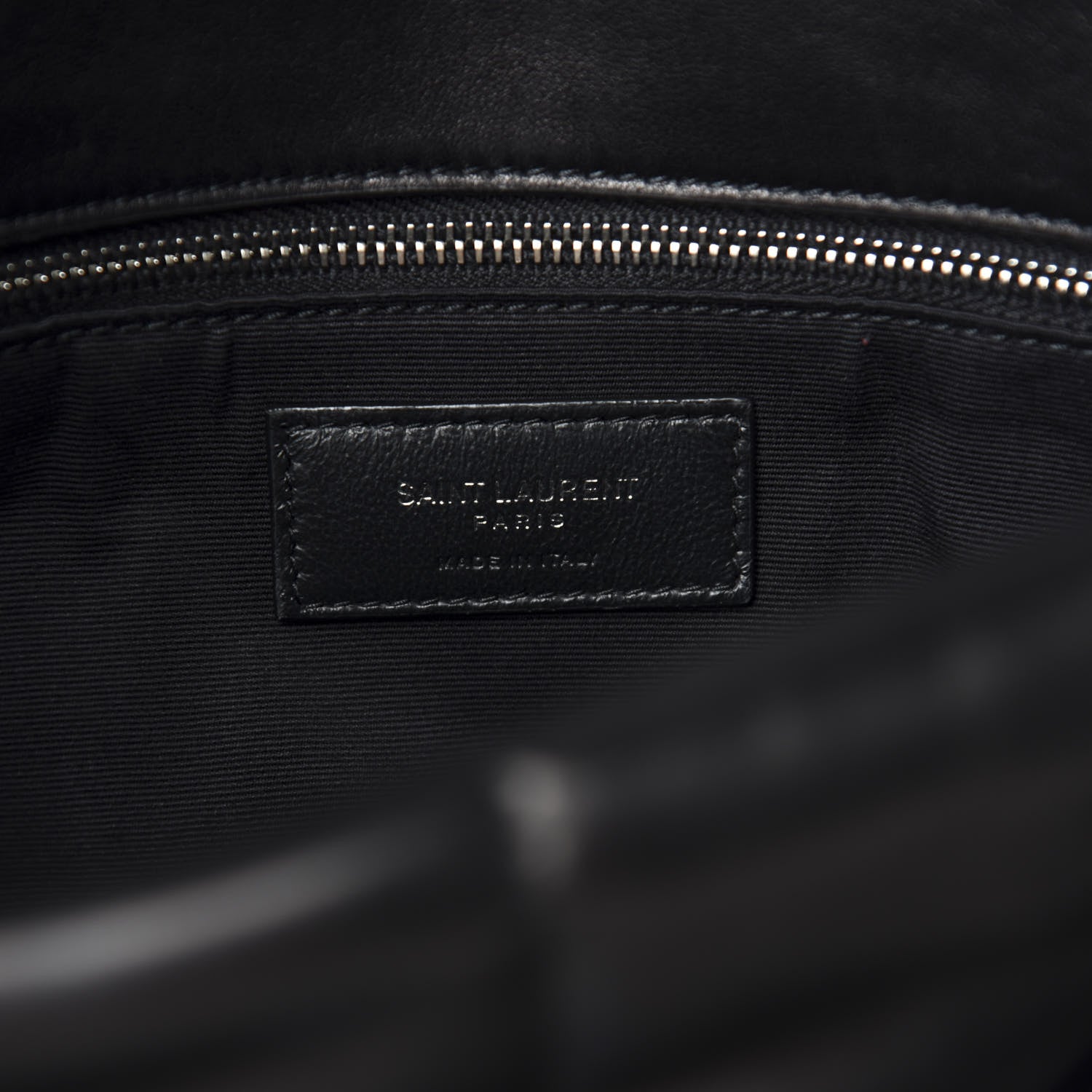 Saint Laurent Lambskin Quilted Medium Loulou Puffer Monogram Chain Satchel Black 8 of 11