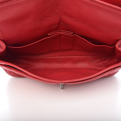 Chanel Washed Caviar Quilted Medium Double Flap Red 5 of 14
