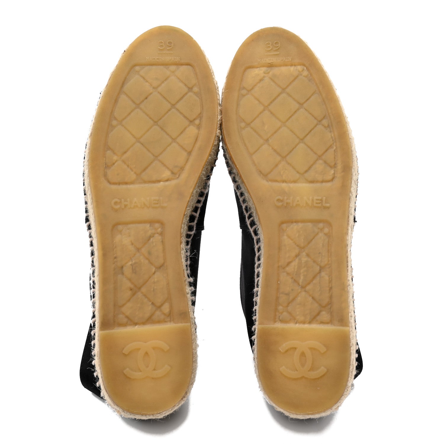 Chanel Satin Grosgrain Espadrilles 39 Black 5 of 12