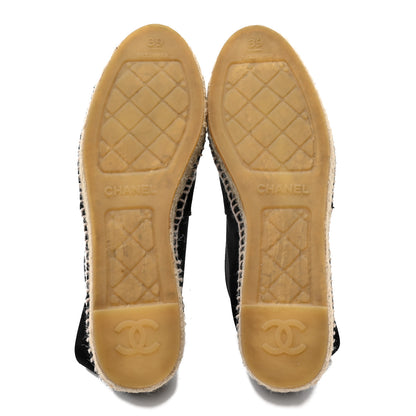 Chanel Satin Grosgrain Espadrilles 39 Black 5 of 12